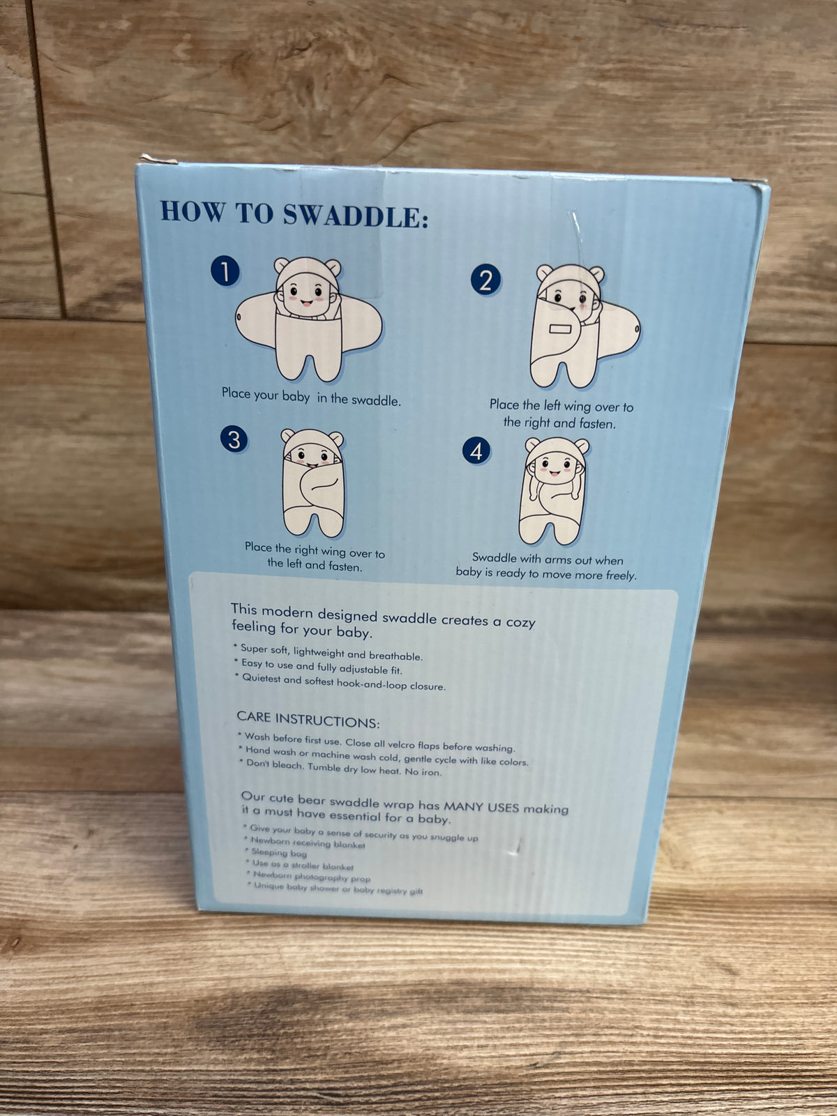 NEW NuniBum Sherpa Swaddle Wrap Ivory sz 0-6m