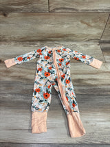 Miozing Floral Bamboo Convertible Sleeper Peach sz 0-3m