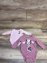 Disney Baby 2pk Minnie Mouse Bodysuits Pink sz 9m