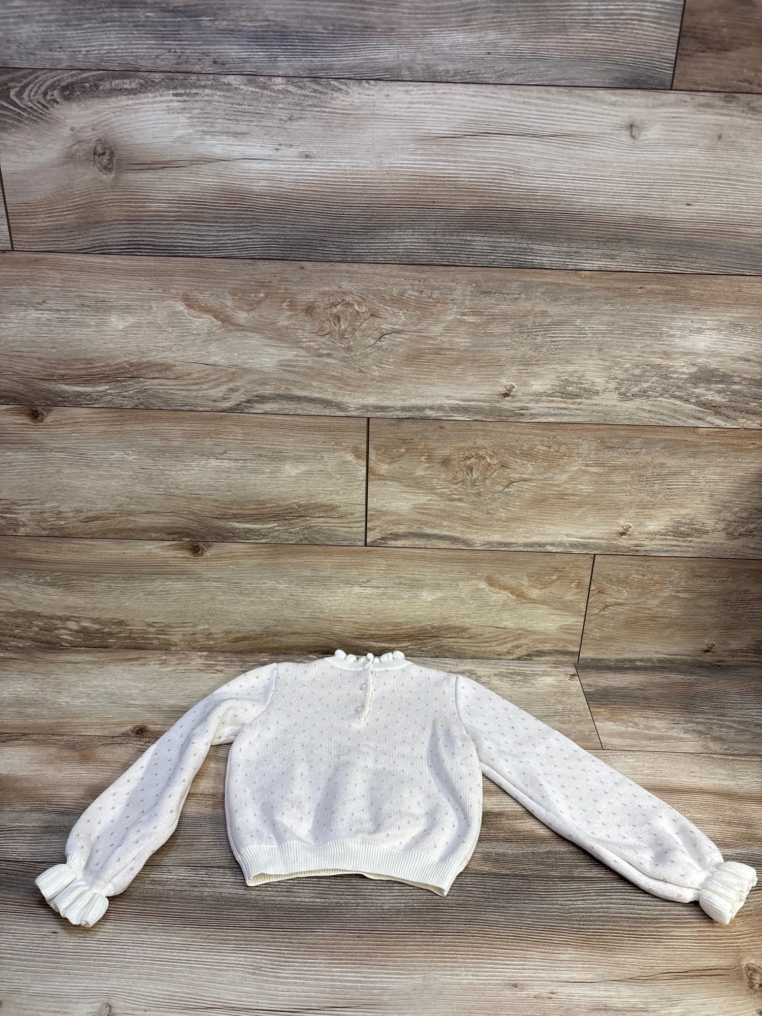 Janie & Jack Sparkle Dot Sweater Ivory sz 4T