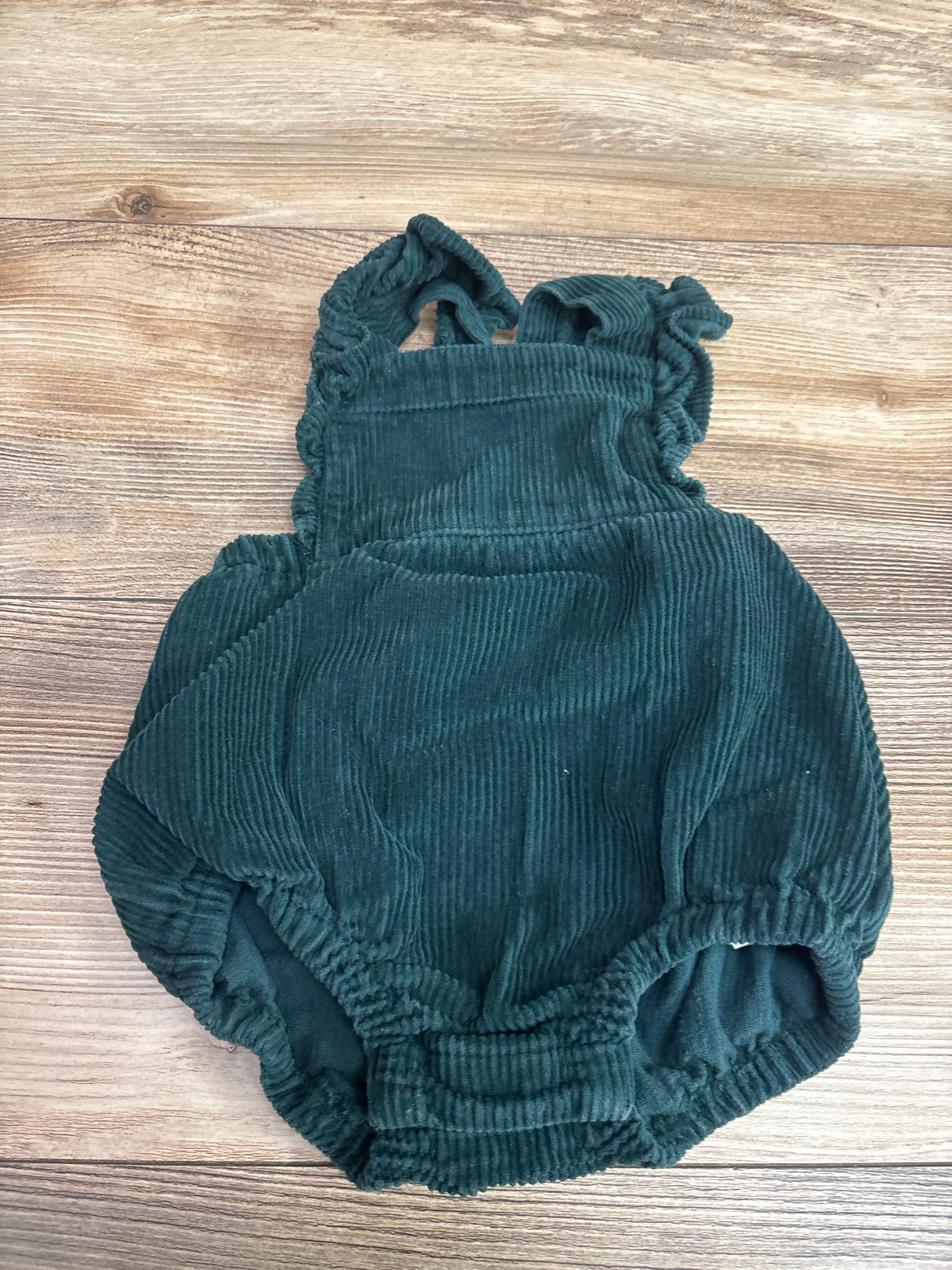 Old Navy Ruffled Corduroy Overall Bubble Romper Green sz 3-6m