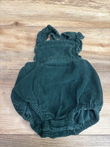 Old Navy Ruffled Corduroy Overall Bubble Romper Green sz 3-6m