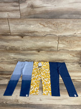 NEW Honest Baby 3pk Leggings Yellow/Blue sz 2T