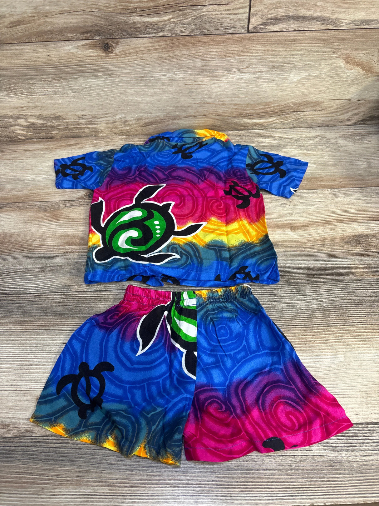 NEW Aloha Fashion 2pc Button Up Shirt & Shorts Blue sz 12m
