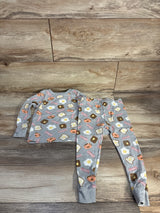 Wonder Nation 2pc Breakfast Pajama Set Grey sz 3T