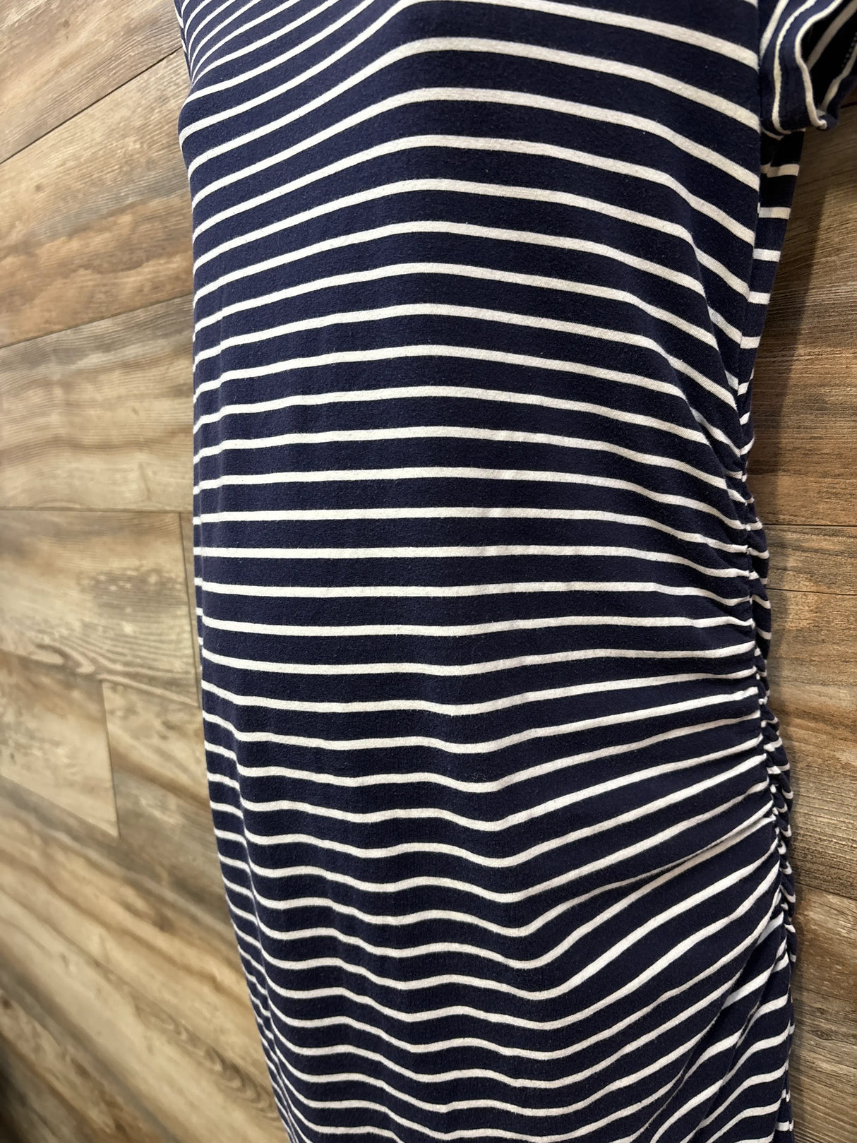 Isabel Maternity Striped Bodycon Dress Navy sz Large