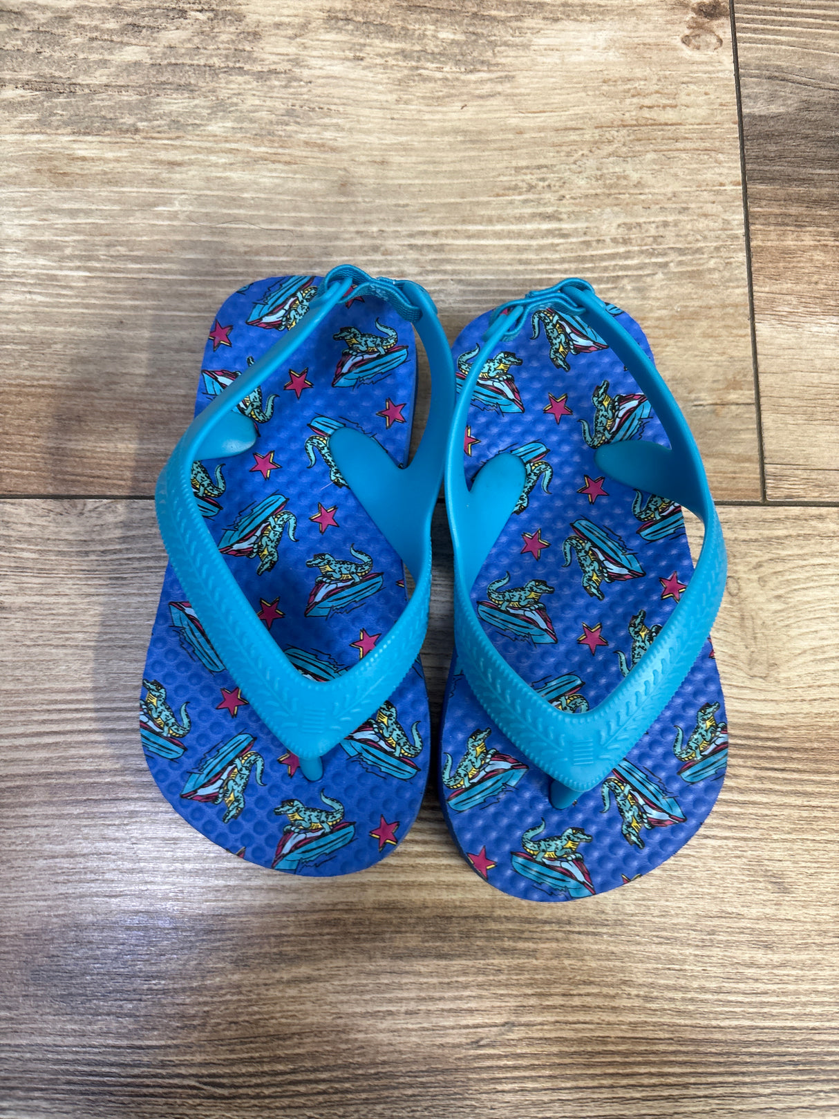 Wonder Nation Flip Flop Sandals Blue sz 5-6c