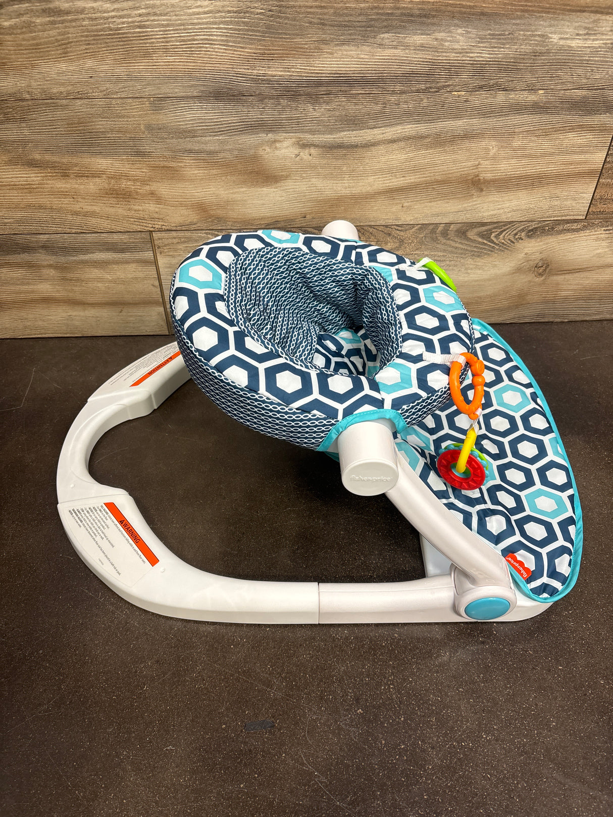 Fisher Price Sit-Me-Up Floor Seat in Blue Honeycomb