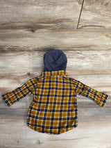 Old Navy Plaid Hooded Flannel Yellow sz 6-12m
