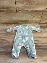 Just One You Snowman Blanket Sleeper Blue sz Newborn