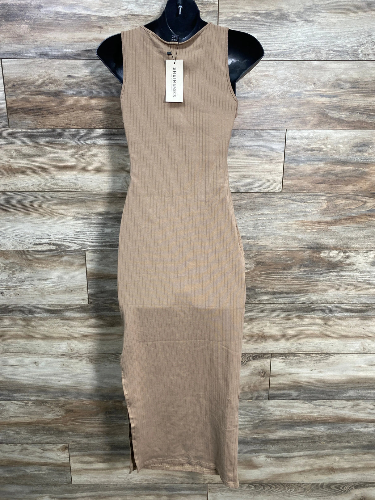 NEW Shein Maternity Bodycon Maxi Dress Brown sz Medium