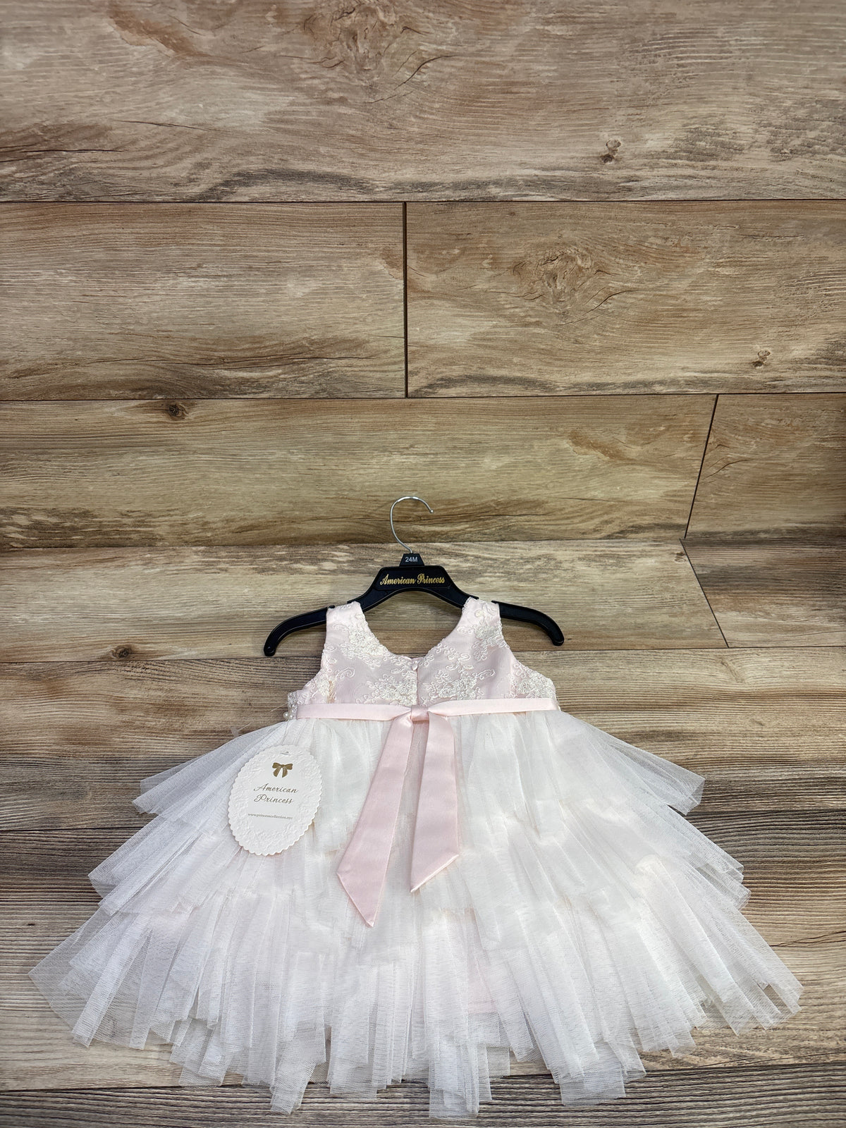 NEW American Princess 2pc Layered Tulle Dress & Bloomers Pink sz 24m