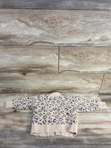 Cat & Jack Fuzzy Leopard Print Open Front Cardigan Tan sz 12m