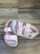 Wonder Nation Double Buckle Sandals Pink sz 5-6c