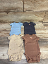 Carter's 4pk Food Bodysuits Brown sz Newborn