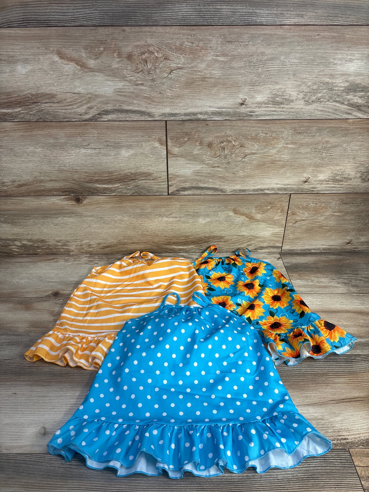 Sunflower Tank Dresses 3pk Blue sz 9-12m