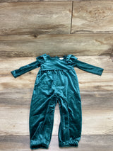 Cat & Jack Velvet Coverall Green sz 12m