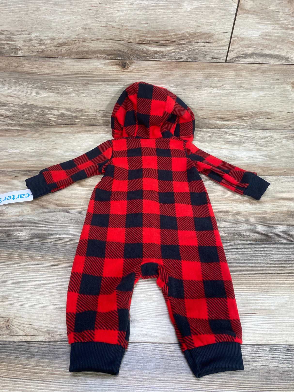 NEW Carter's Red/Black Buffalo Check Jumpsuit sz 6m - Me n Mommy To Be