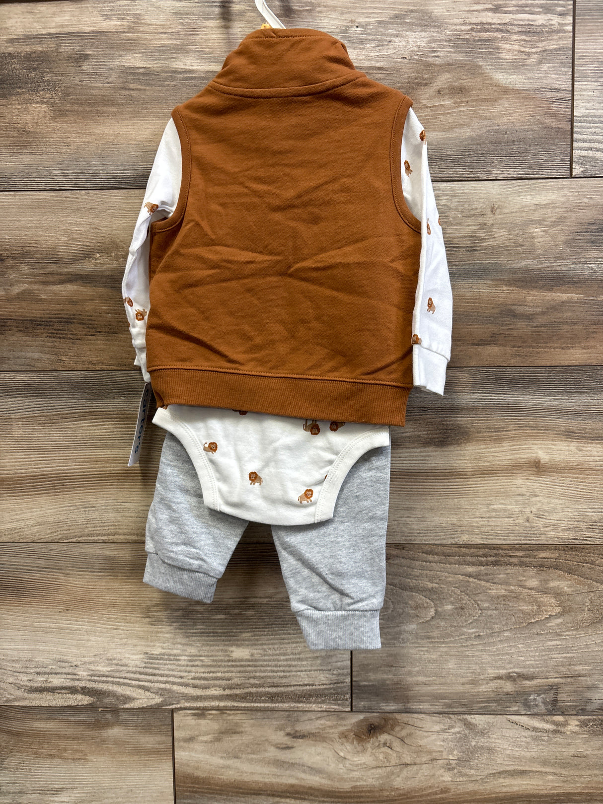 NEW Carter's 3pc Vest, Bodysuit, & Pants Set White sz 12m