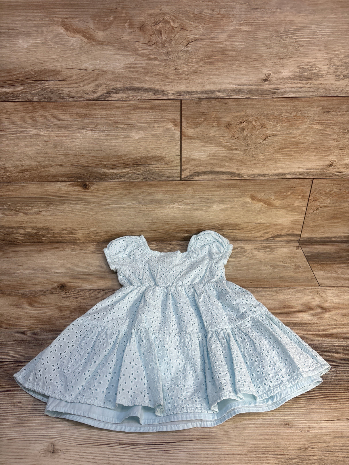 Little Lass Eyelet Dress Blue sz 3T