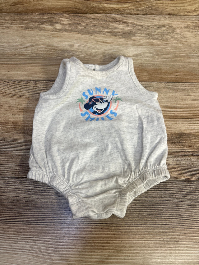 Baby Gap x Disney Mickey Mouse Romper Grey sz 0-3m - Me n Mommy To Be
