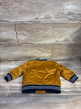 Old Navy Loose Button-Front Satin Bomber Jacket in Orange sz 12-18m