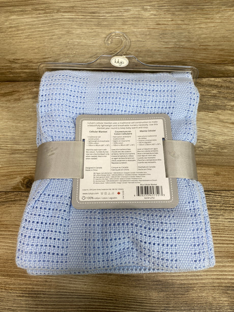 NEW Lulujo Baby Cellular Baby Blanket, Blue