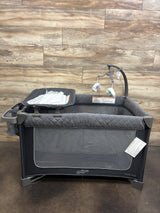 NEW Pamo Babe Just Right Playard with Bassinet & Changer - Grey