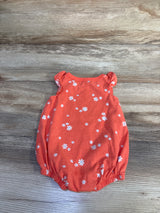 Cat & Jack Floral Bubble Romper Coral sz 0-3m