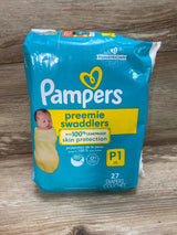 NEW Pampers Swaddlers Diapers, 27ct. Size Preemie