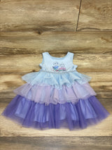 Disney Frozen II Layered Tulle Dress Blue sz 4T