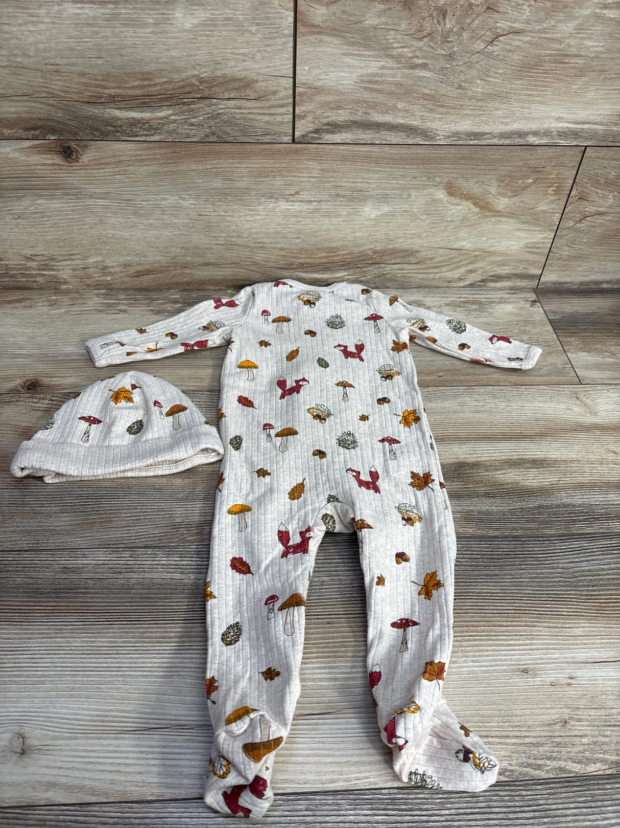 Focus Kids 2pc Ribbed Sleeper & Hat Set sz 6m