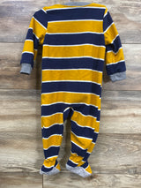 Carter's Striped Rhino Blanket Sleeper Yellow & Blue sz 12m