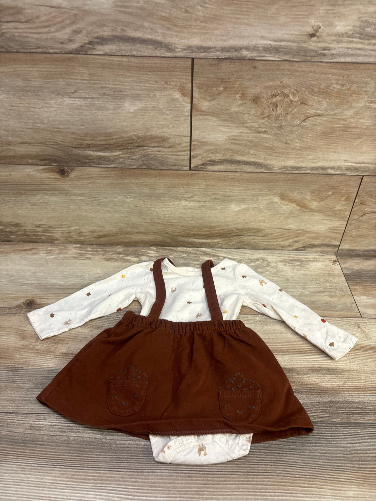 Carter's 2pc Long Sleeve Fall Bodysuit & Skirtall Set Ivory sz 9m
