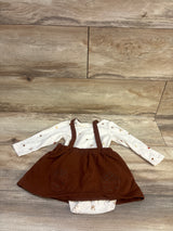 Carter's 2pc Long Sleeve Fall Bodysuit & Skirtall Set Ivory sz 9m