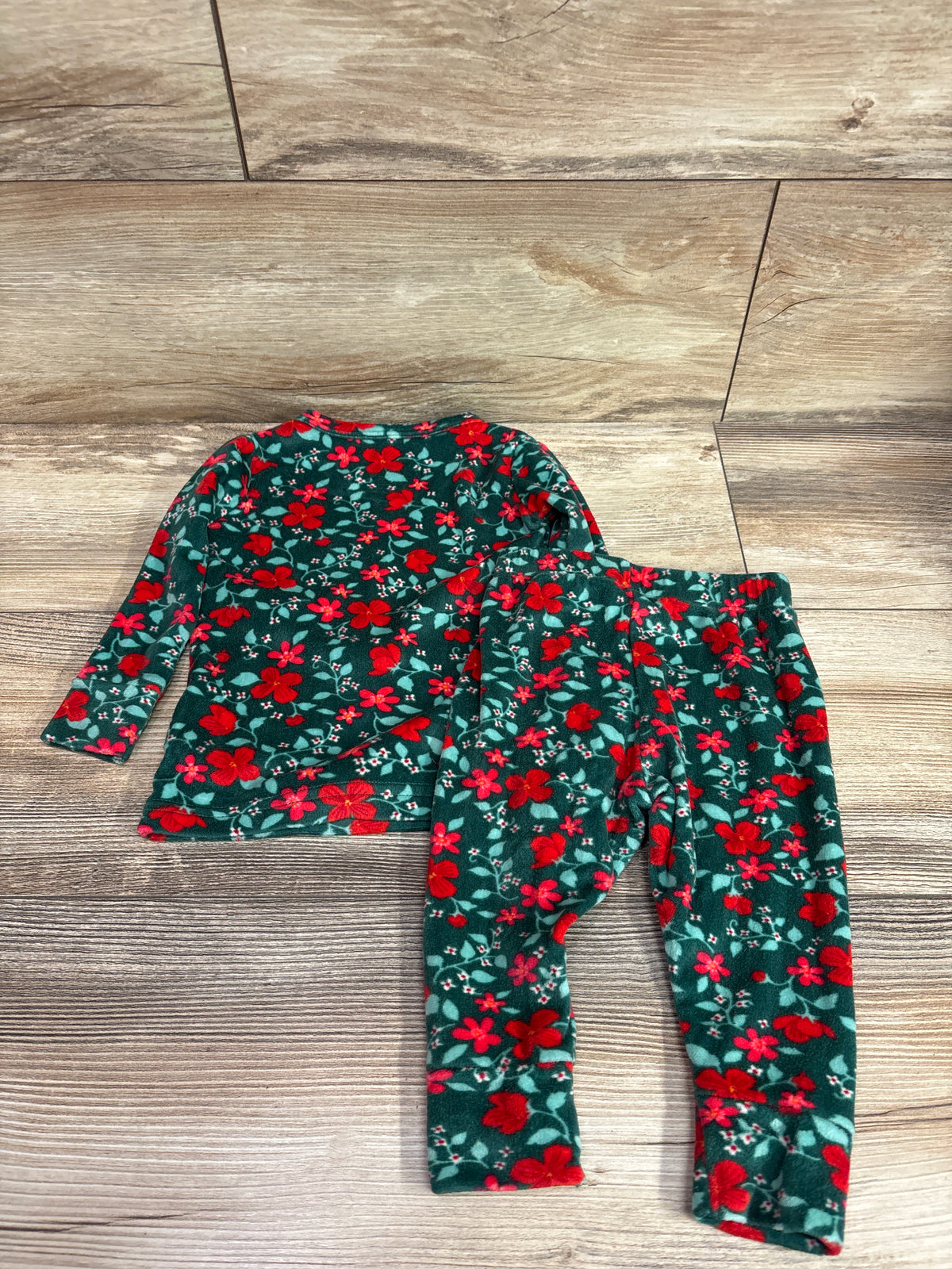 Cat & Jack 2pc Velour Pajama Set Green sz 12m