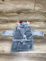 Hudson Baby Elephant Hooded Robe Grey sz 0-9m