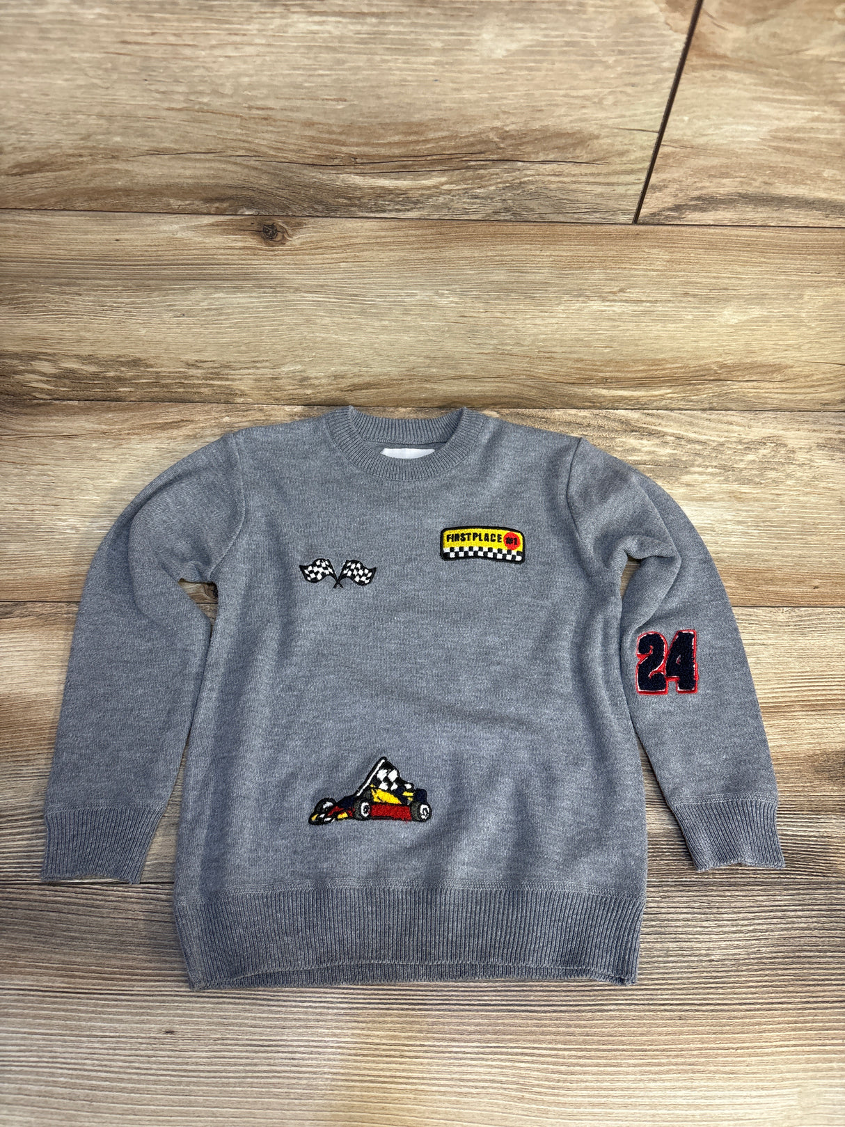 DAY & AGE Patch Soft Lightweight Sweater Grey sz 3T