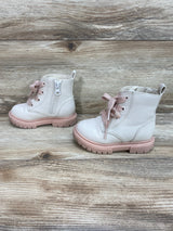 Cat & Jack Amaya Lace-Up Combat Boots Blush Sz 6c