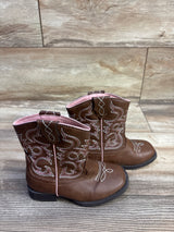 Wonder Nation Western Cowgirl Boots Brown sz 9c