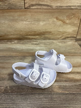 Wonder Nation Two Buckle  Sandals White sz 5-6c