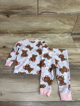 Mon Petit 2pc Pajama Set White sz 12m