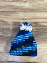 Knit Pom-Pom Beanie Blue sz 0-6m