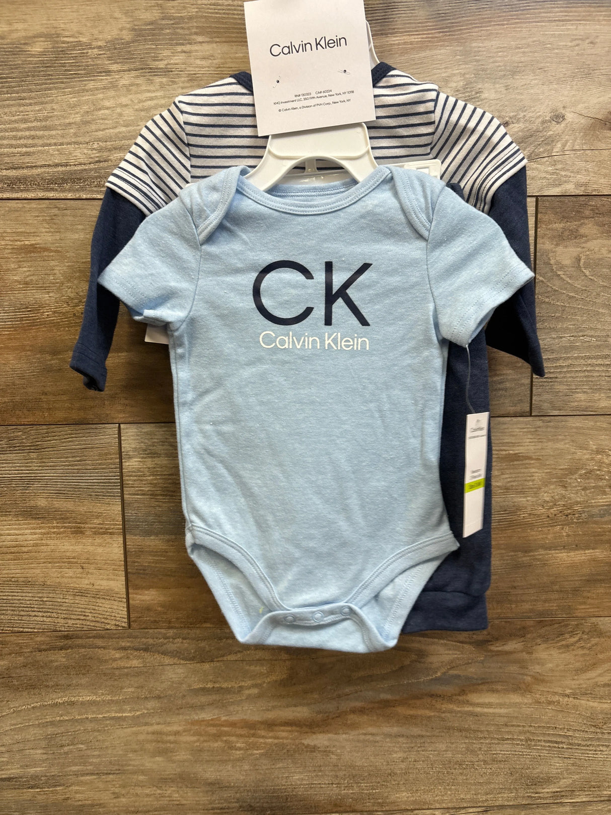 NEW Calvin Klein 3pc Bodysuit & Pants Set Blue sz 3/6m