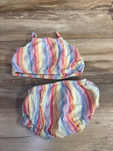 Old Navy 2pc Rainbow Striped Top & Bloomers sz 6-12m - Me n Mommy To Be