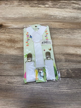 NEW White Suspenders sz 2-8Y - Me 'n Mommy To Be