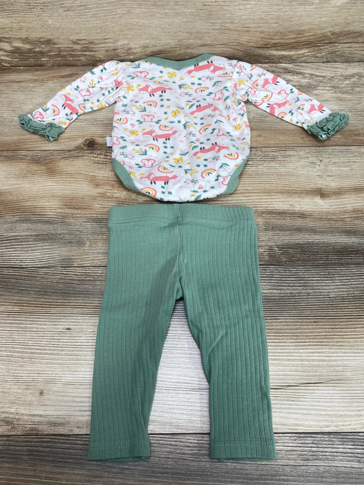 Duck Duck Goose 2pc Fox Bodysuit & Pants White sz 0-3m