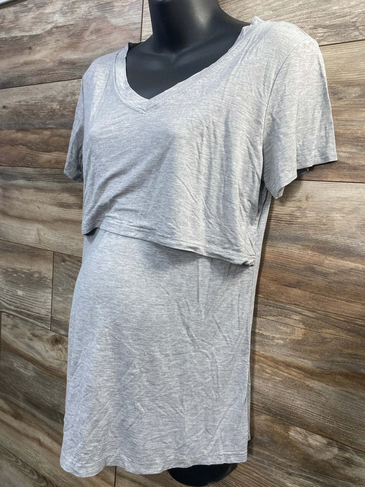 Bearsland Short Sleeve Nursing Shirt Grey sz Medium