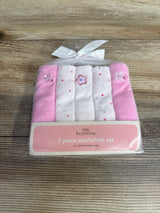 NEW Little Beginnings 5pk Washcloths Pink