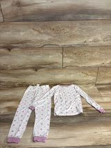 Milkberry 2pc Snowflake Pajama Set White sz 3T